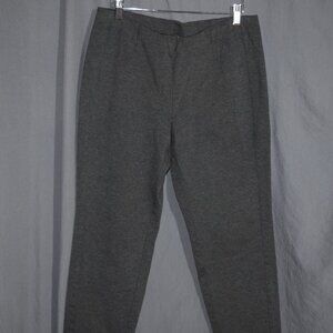 J. Jill Charcoal Gray Ponte Knit Slim Leg Pull-On Pants - Size Medium